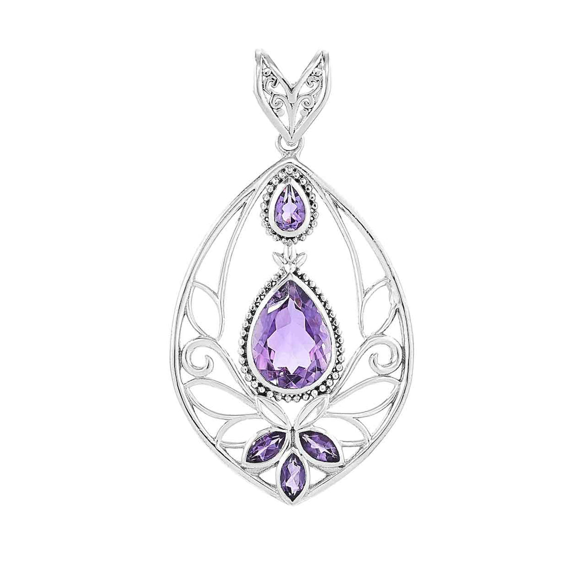 Amethyst Scrollwork Pendant