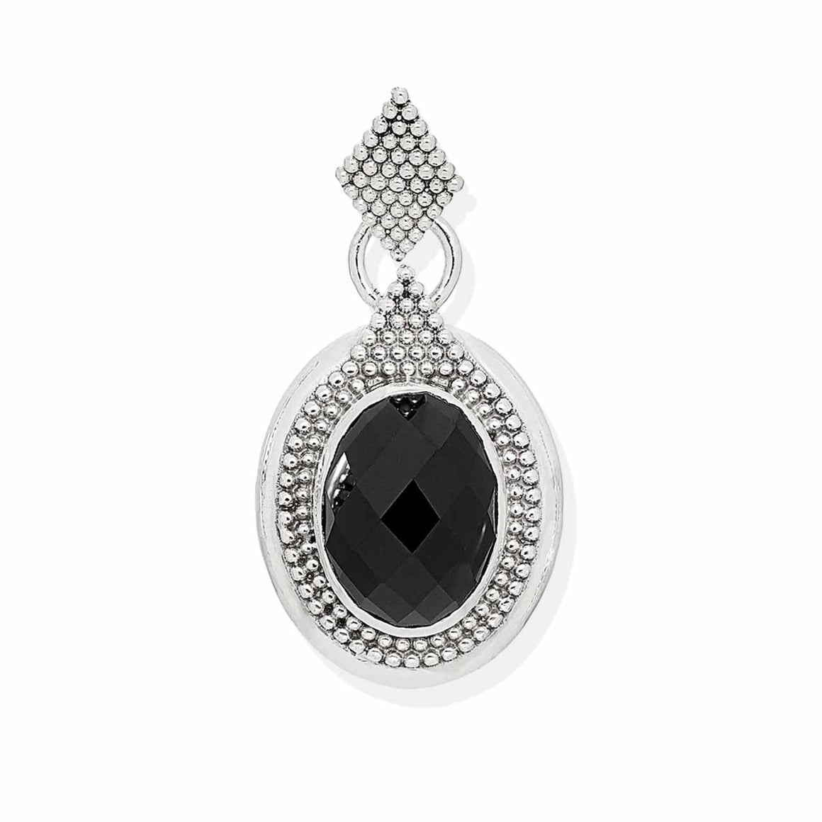 Black Spinel Micro Ball Design Motif Pendant