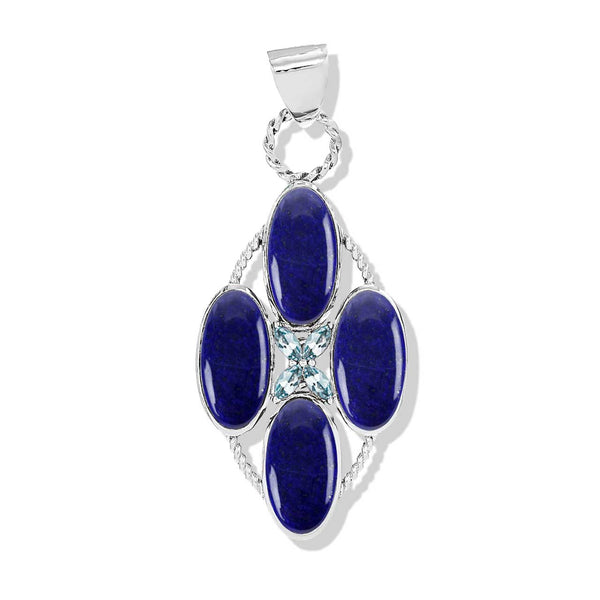 Lapis Ropework Motif Pendant