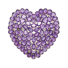 Amethyst Heart Pin-Pendant
