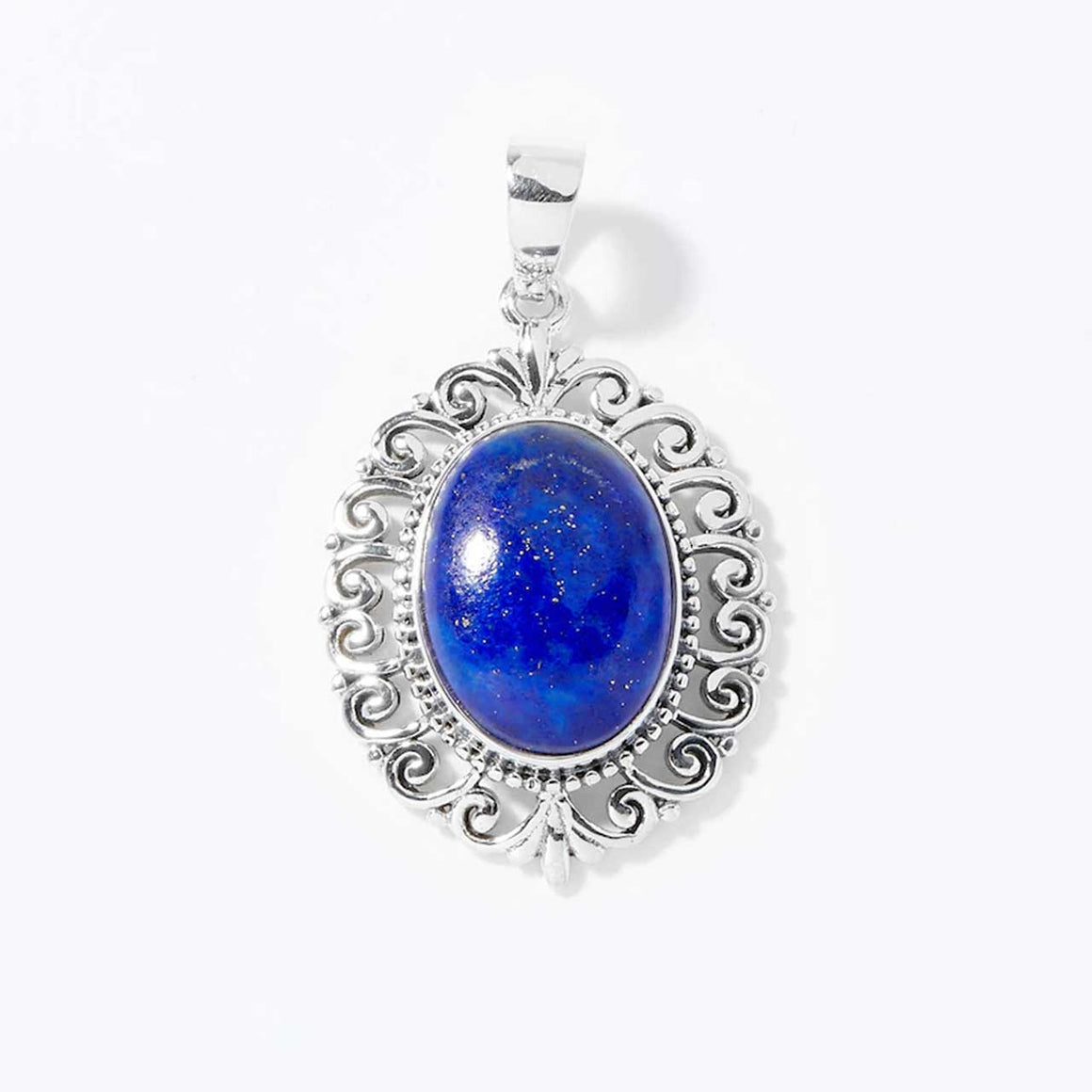 Lapis Scrollwork Pendant