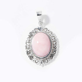 Pink Opal Scrollwork Pendant