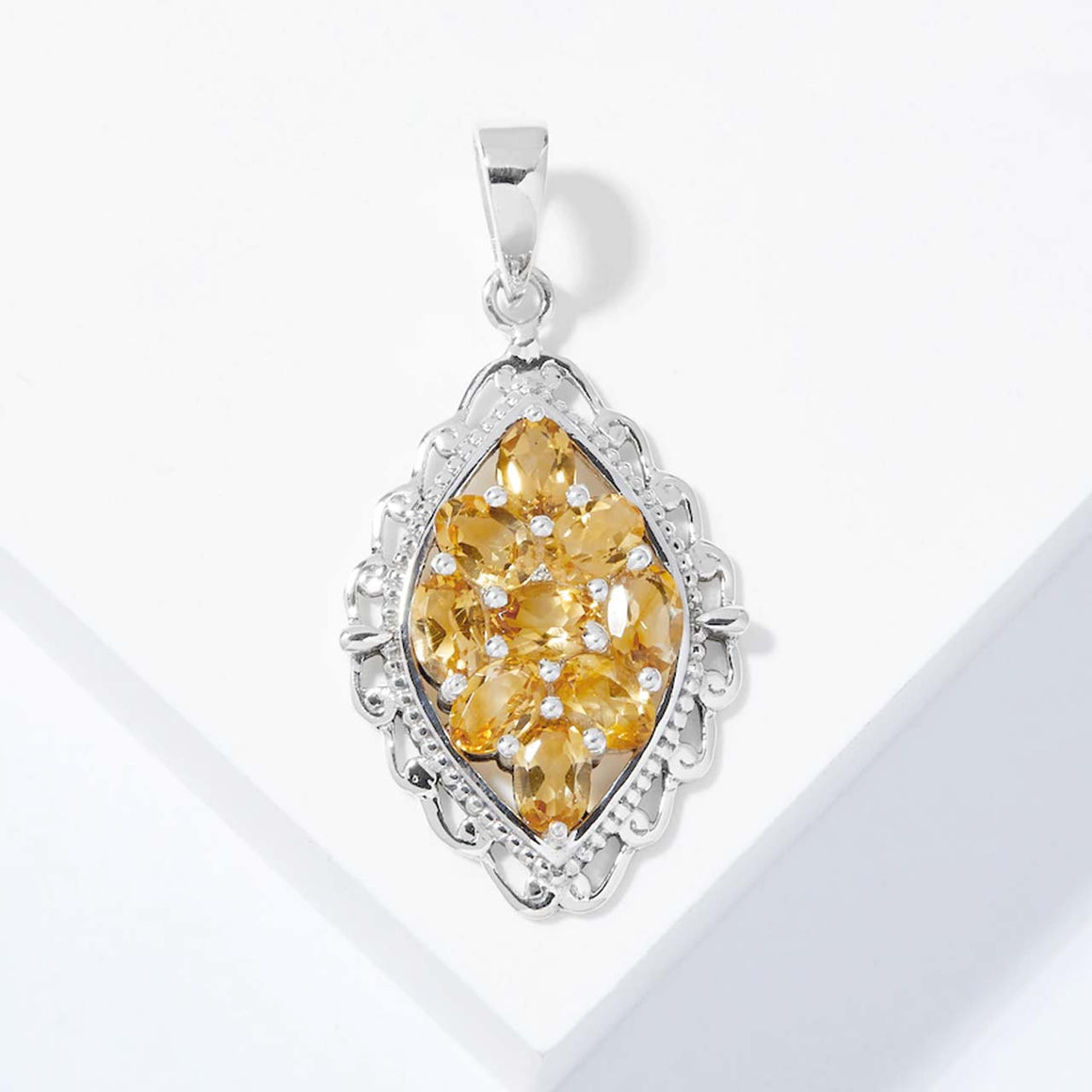 Citrine Multi Gemstone Pendant
