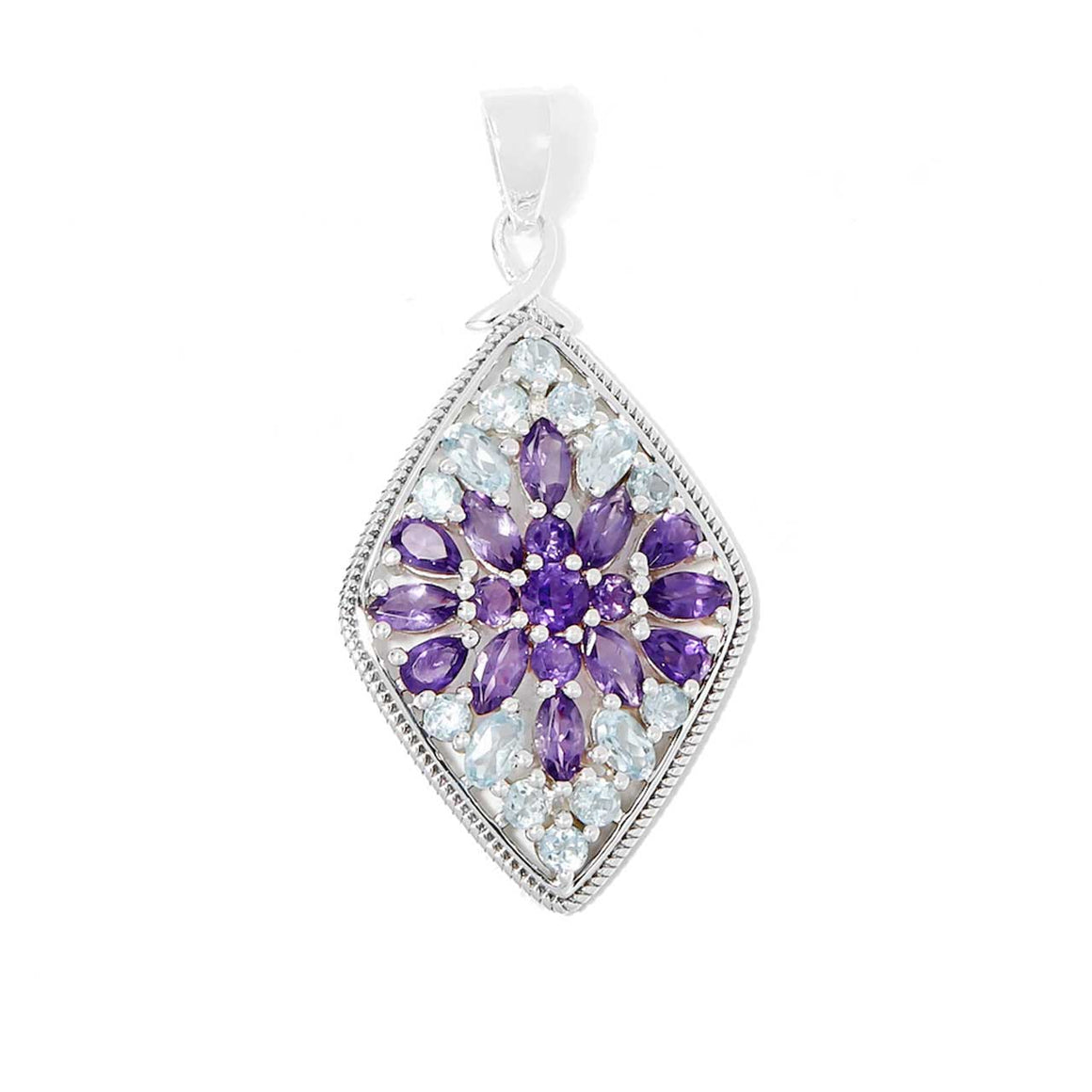 Amethyst and Blue Topaz Pendant