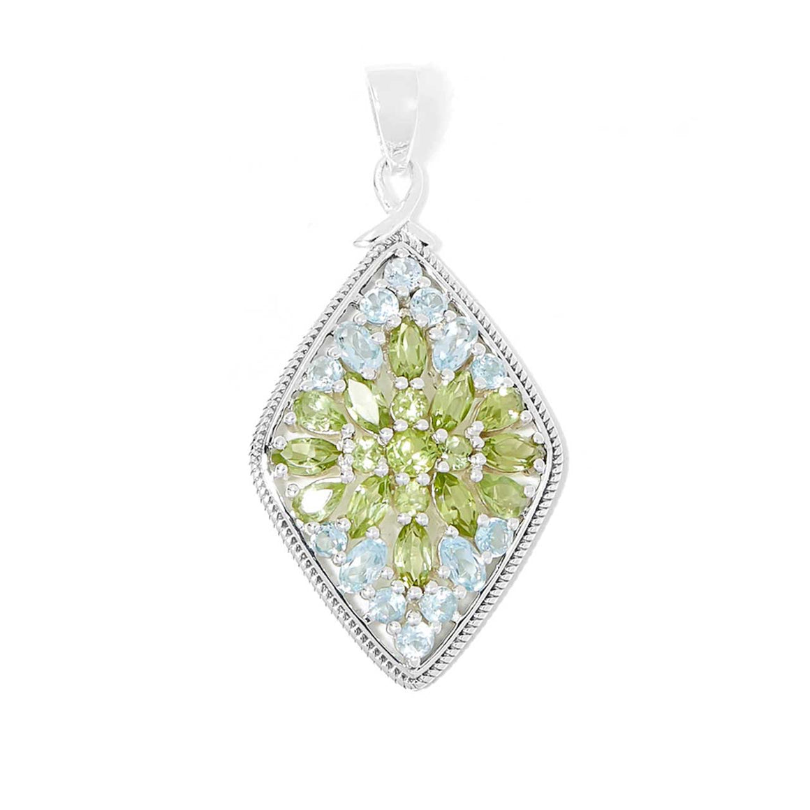 Peridot and Blue Topaz Pendant