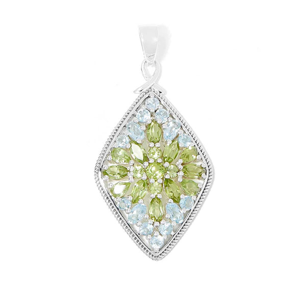 Peridot and Blue Topaz Pendant