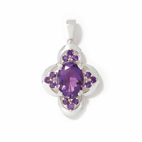 Amethyst 12x16mm Oval Pendant