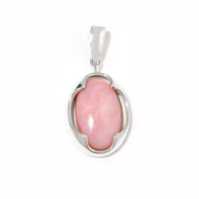 Pink Opal Oval Pendant