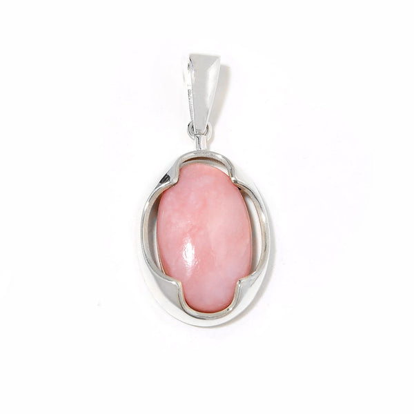 Pink Opal Oval Pendant