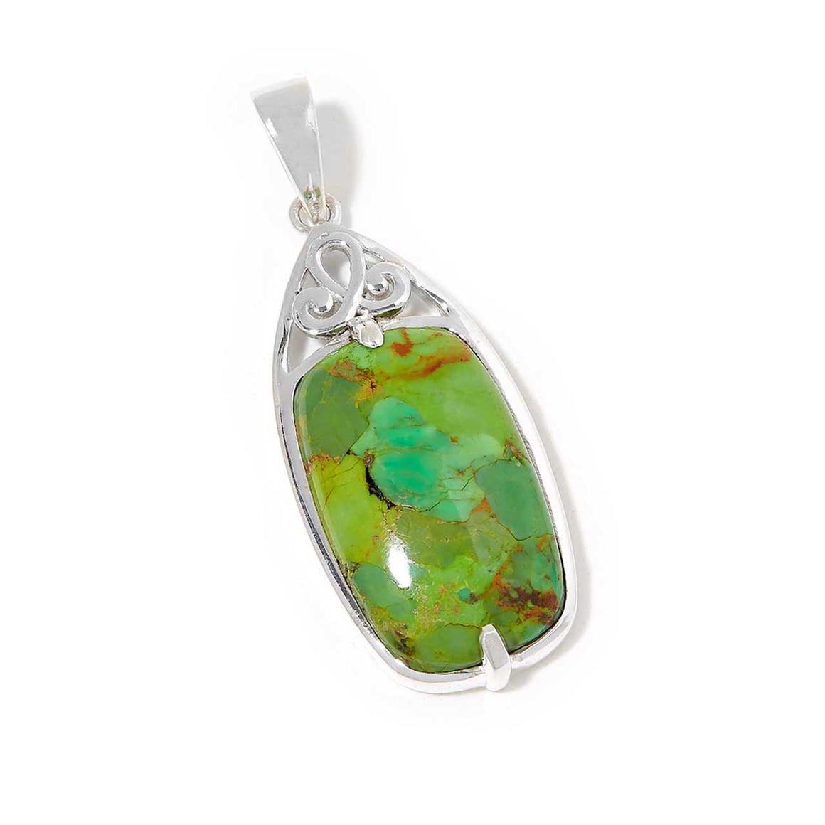 Green Mohave Turquoise Cushion Pendant