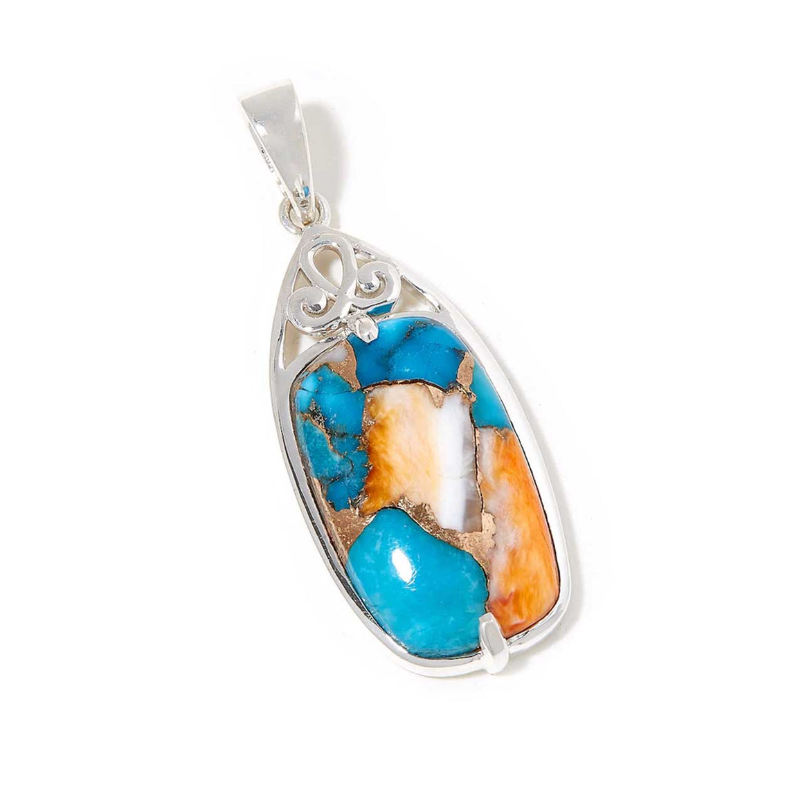 Spiny Oyster Turquoise Cushion Pendant