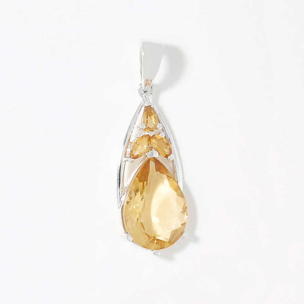 Citrine 13x18mm Teardrop Pendant
