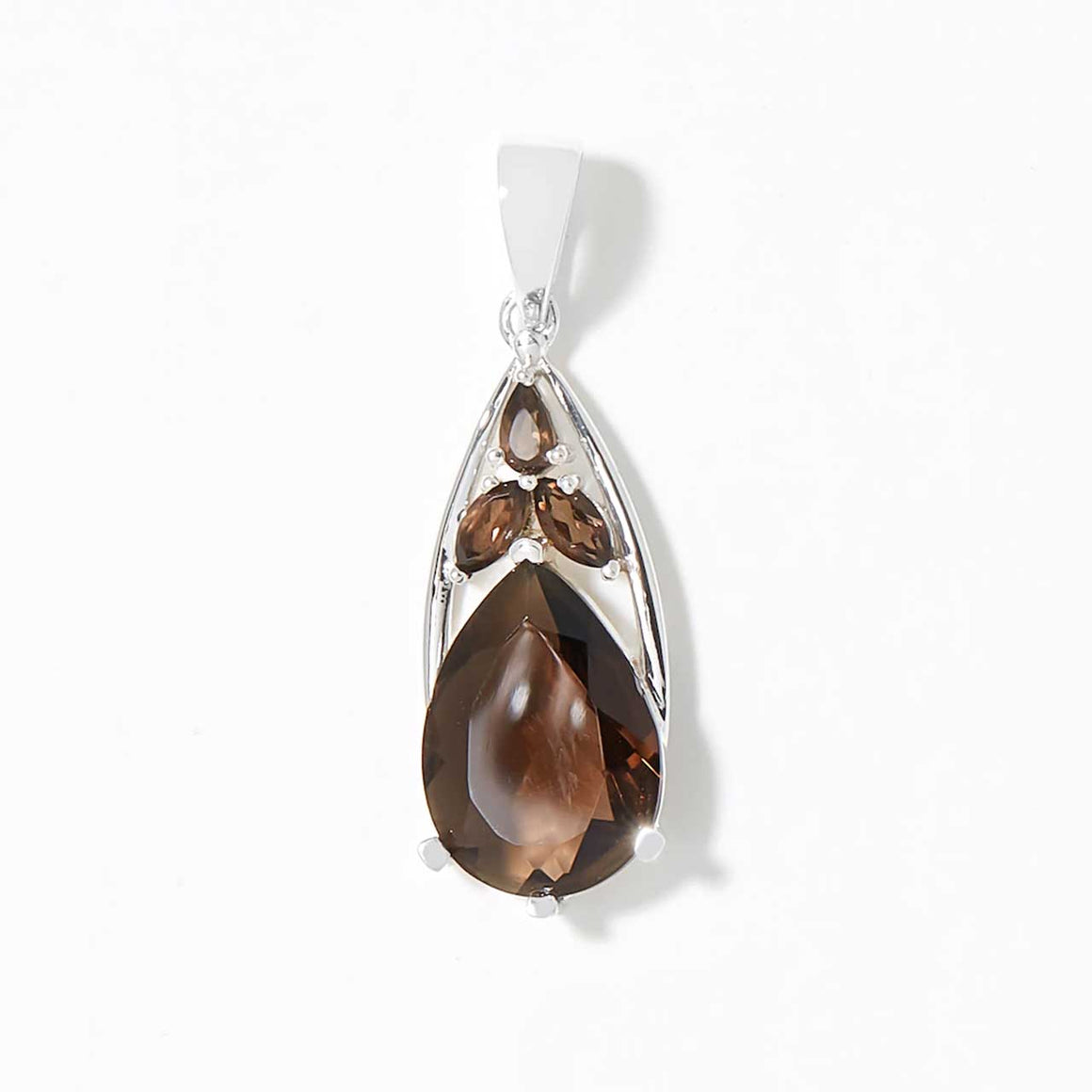 Smokey Quartz 13x18mm Teardrop Pendant