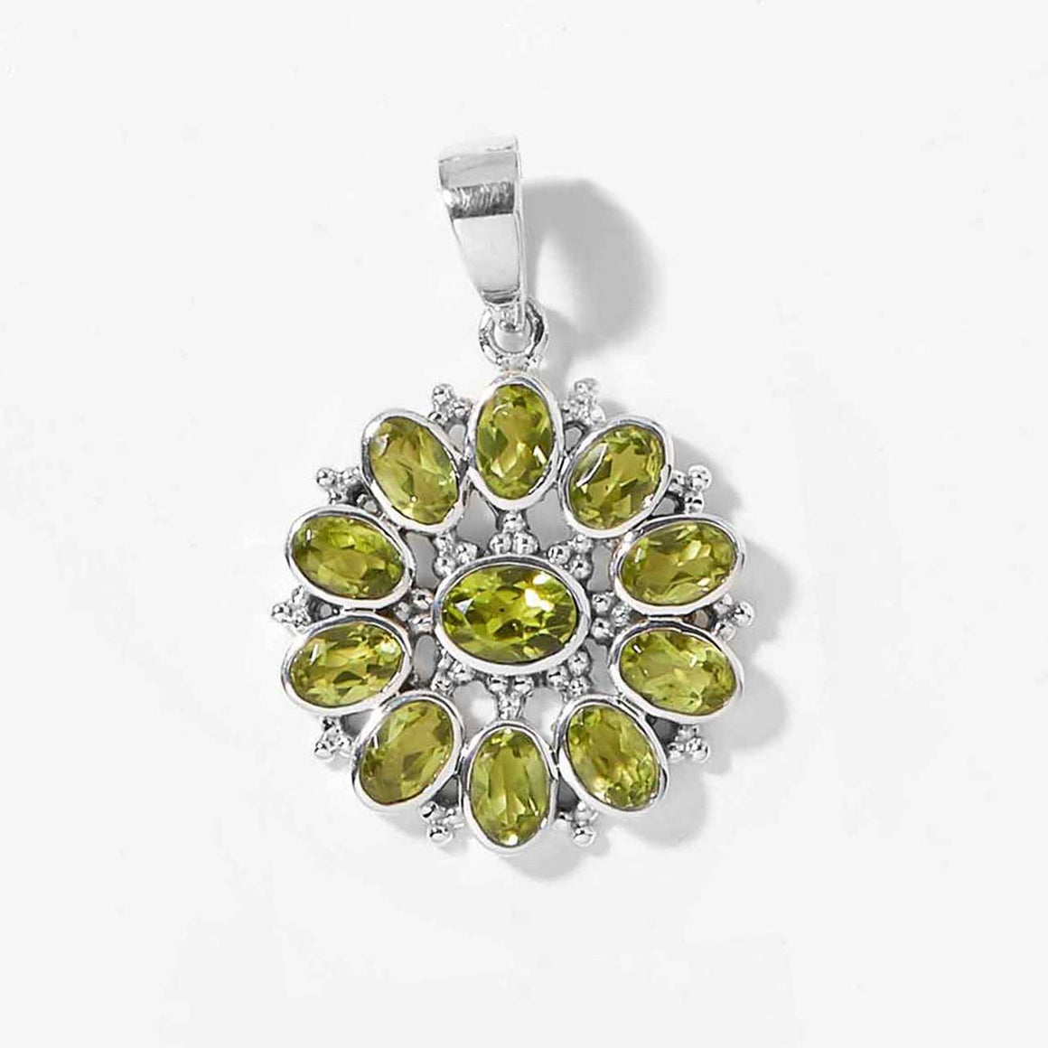 Peridot Floral Pendant