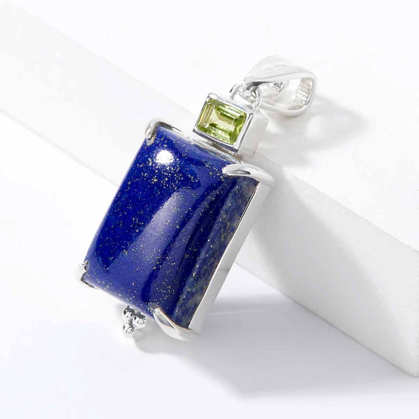Lapis & Peridot Pendant