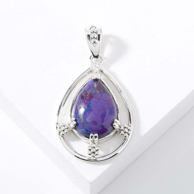 Purple Mohave Turquoise Teardrop Pendant