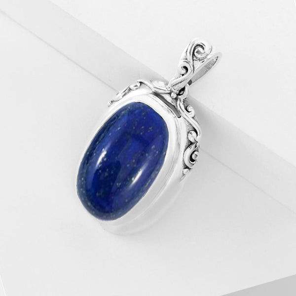 Lapis Decorative Bail Pendant