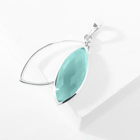 Aqua Chalcedony Swing Pendant
