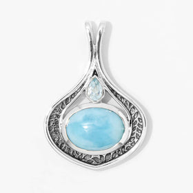 Larimar and Blue Topaz Pendant