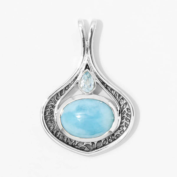 Larimar and Blue Topaz Pendant