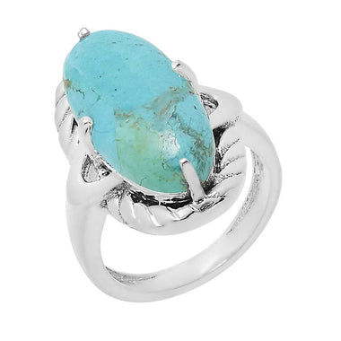 Mohave Turquoise Long Oval Ring