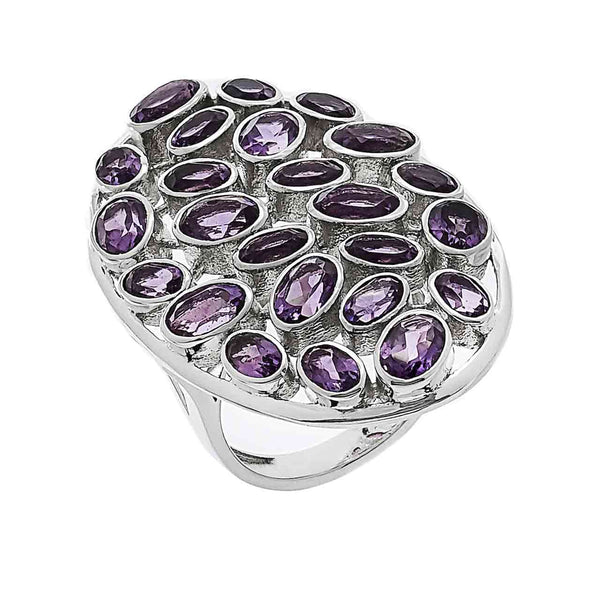 Amethyst Multi Gemstone Statement Ring