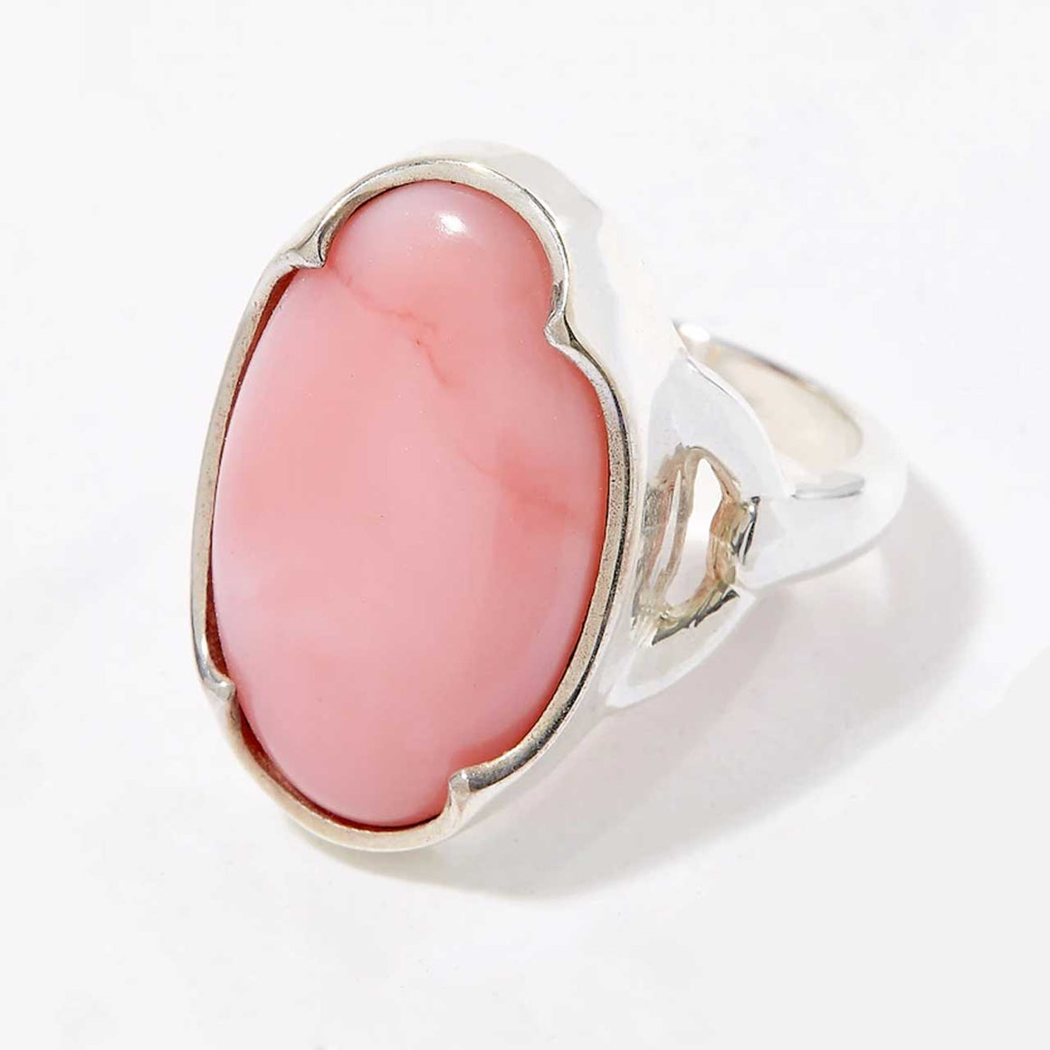 Pink Opal Long Oval Ring