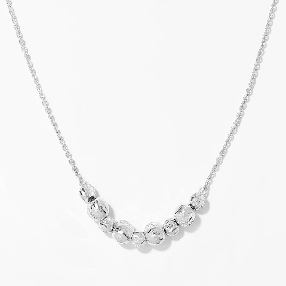Diamond Cut Bead Necklace