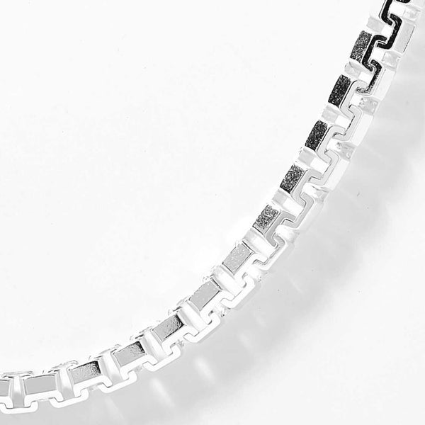 Men's Sterling Silver Flat Box Chain - 22inch
