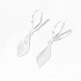 Sterling Silver Texture Drop Earrings