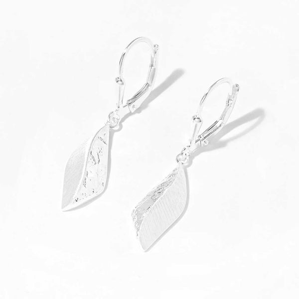 Sterling Silver Texture Drop Earrings