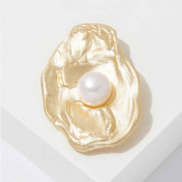 Sterling Silver Yellow Gold Plate Pearl Pendant