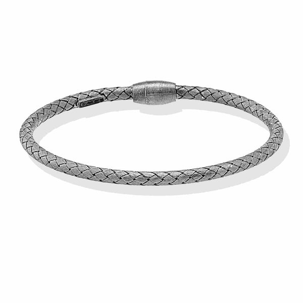 Woven Magnetic Bracelet with Black Matte Oxidized Finish
