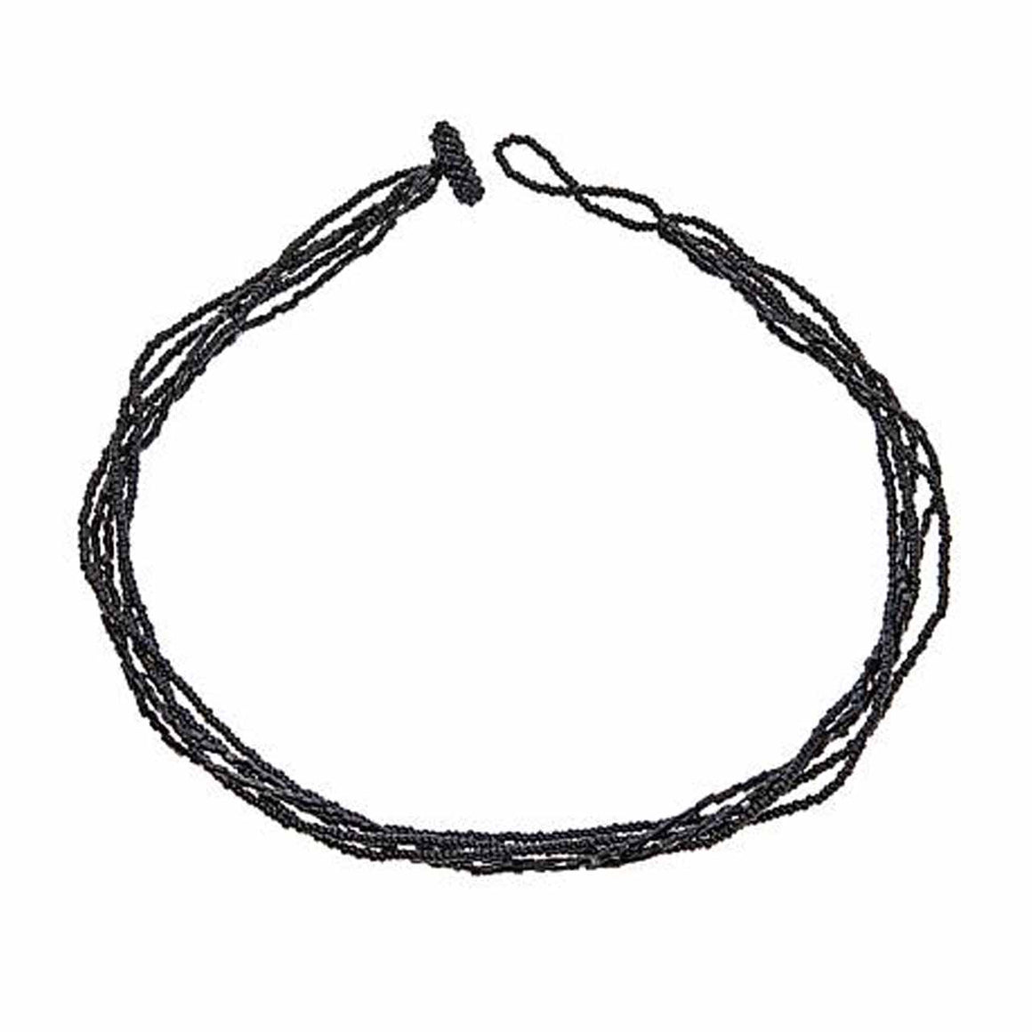 Black 5 Strand 18" Potay Necklace