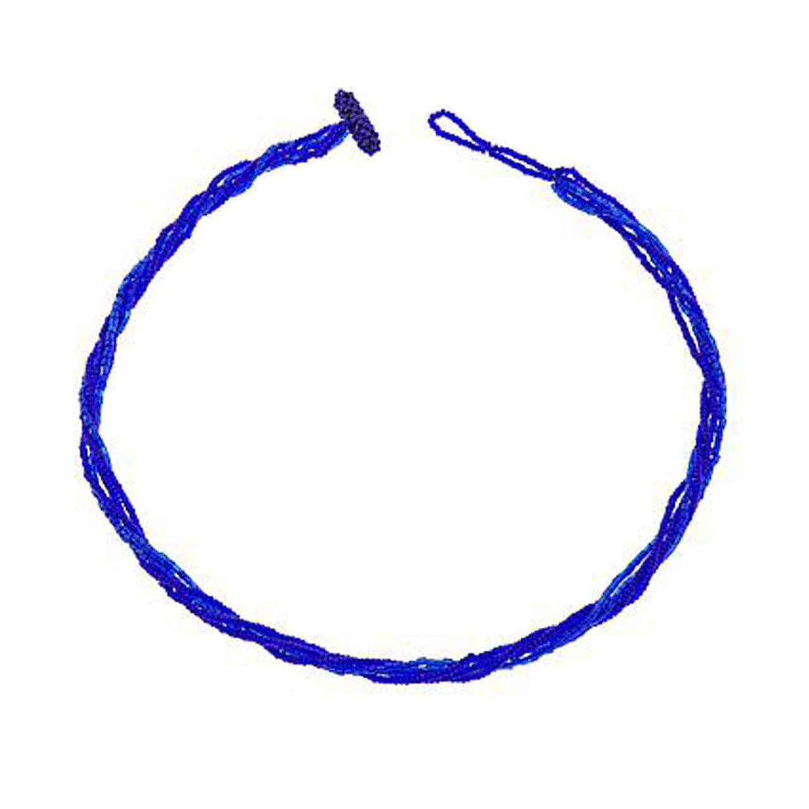 Blue 5 Strand 18" Potay Necklace