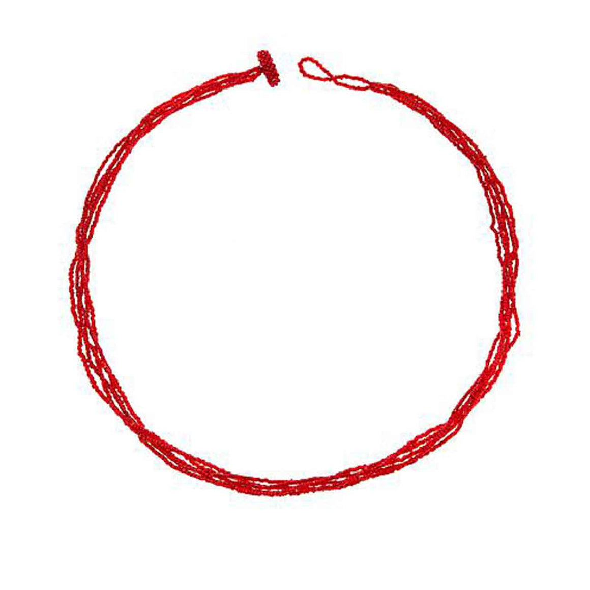 Red 5 Strand 18" Potay Necklace