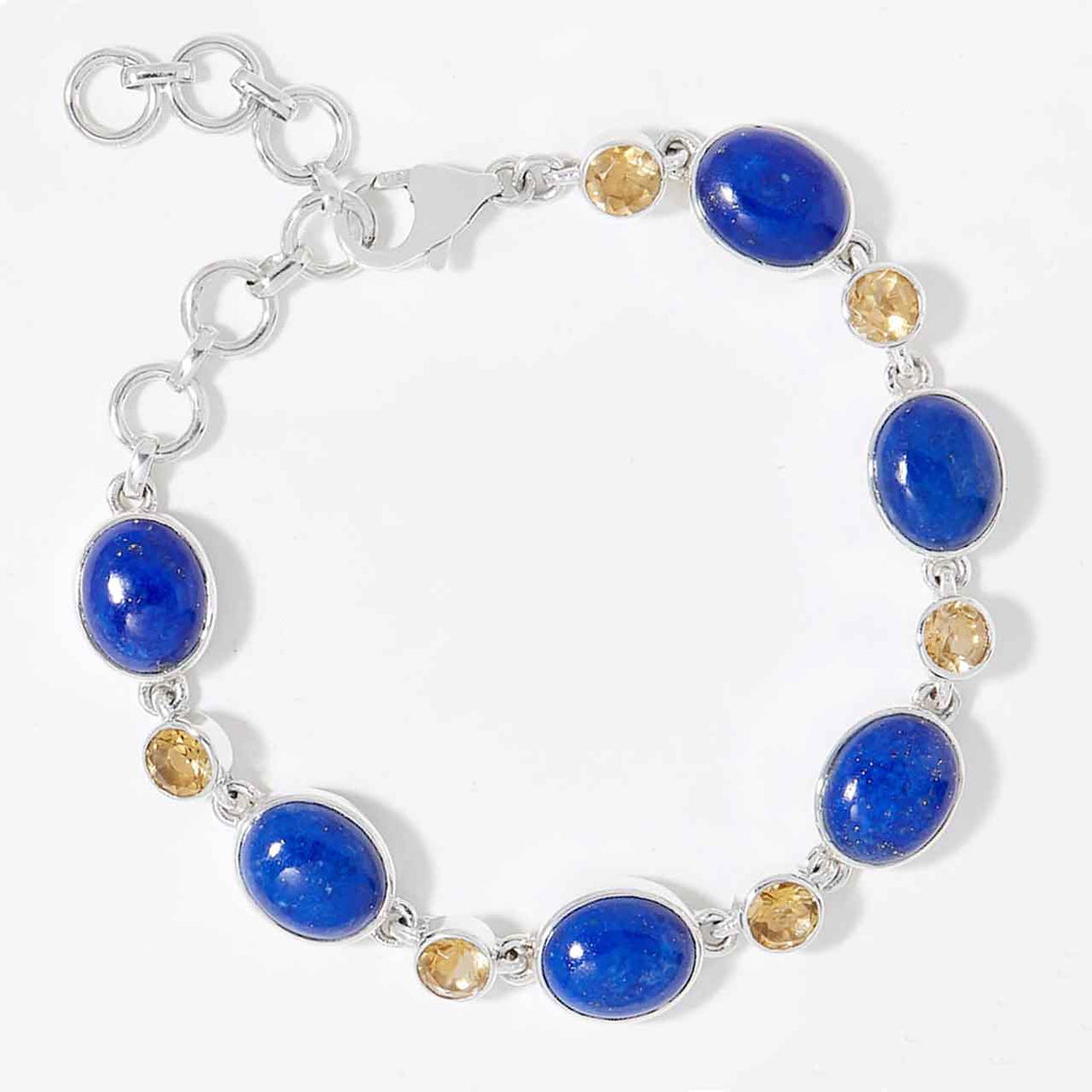 Lapis & Citrine Link Bracelet