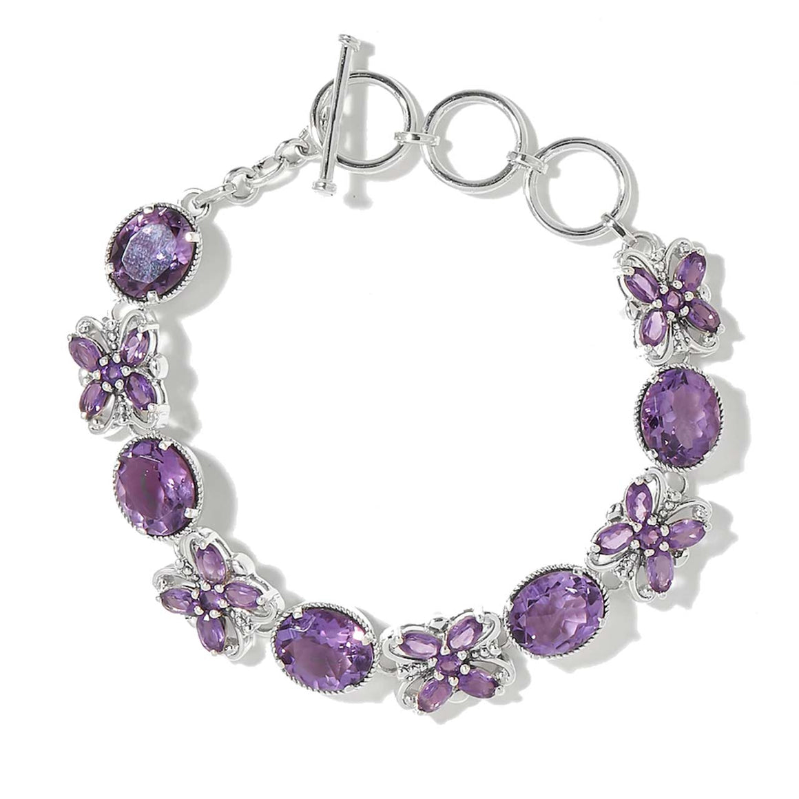 Amethyst Link Bracelet