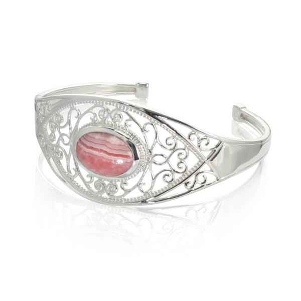Rhodochrosite Cuff Bracelet