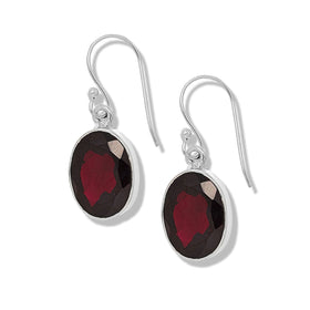 Garnet Drop Earrings