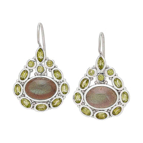 Labradorite and Peridot Earrings