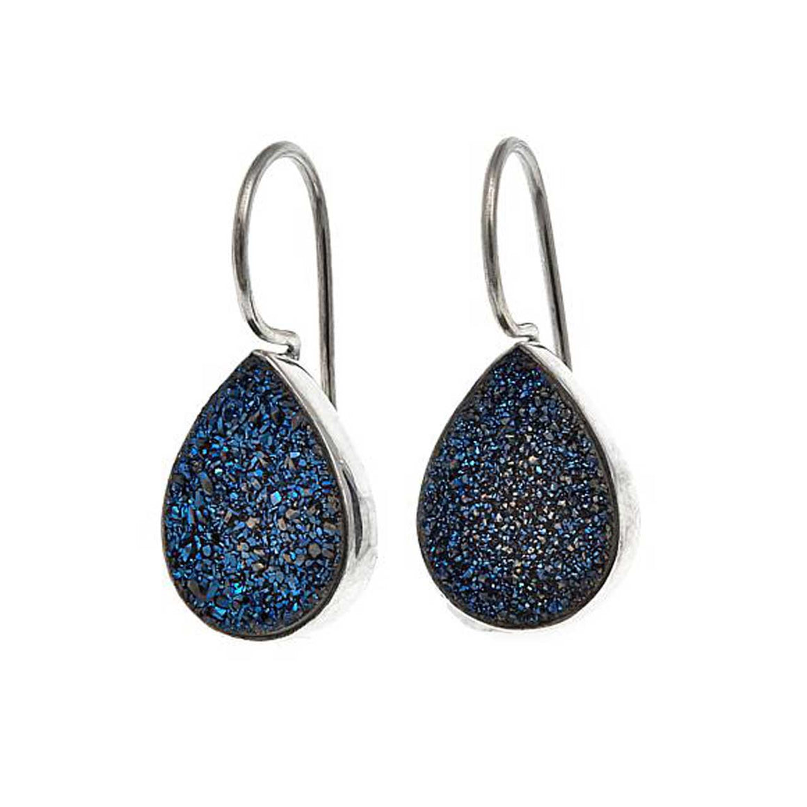 Blue Drusy Earrings