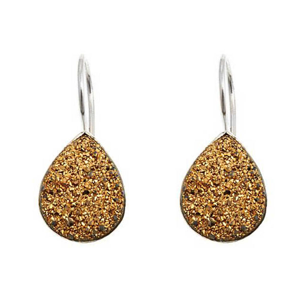 Gold Drusy Earrings