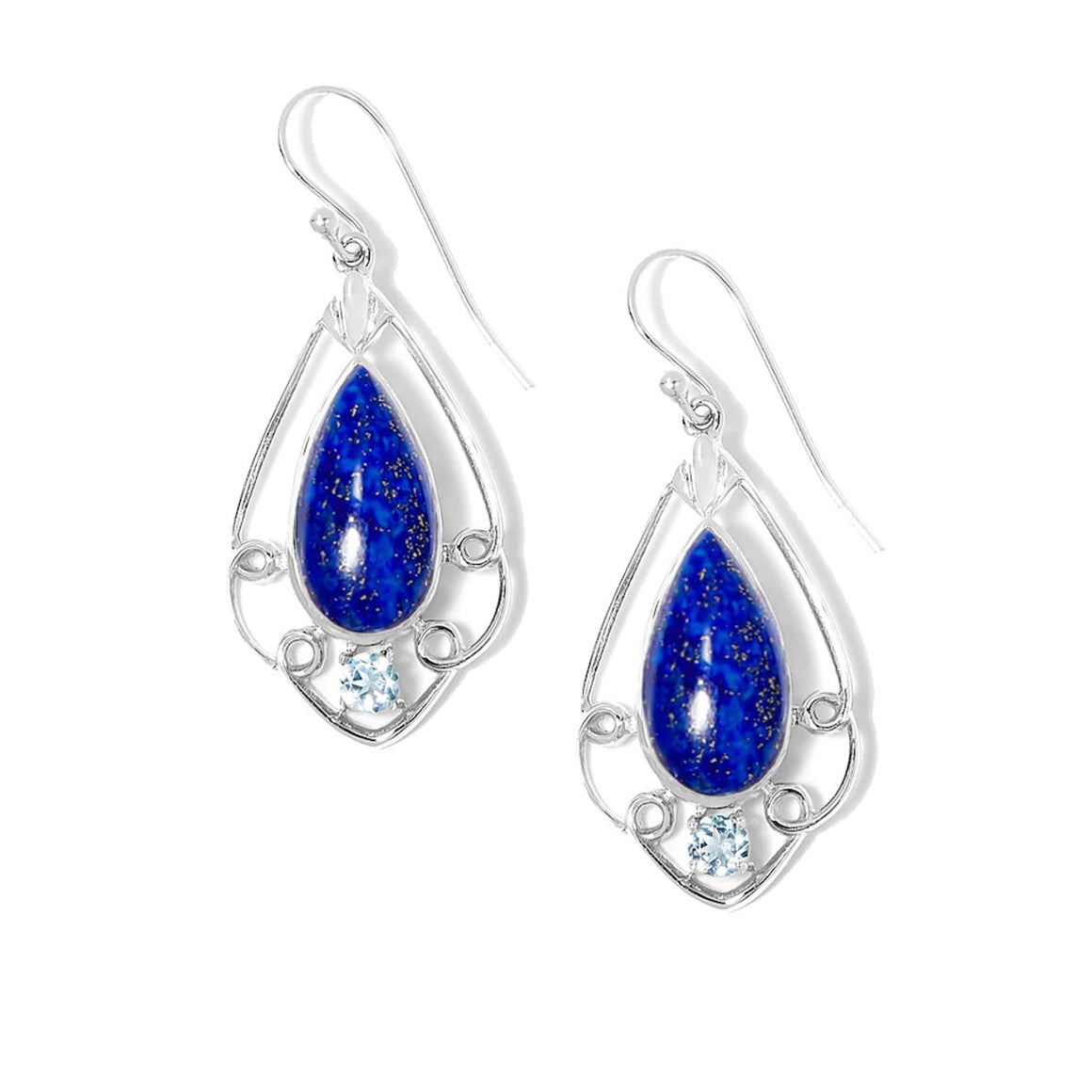 Lapis and Blue Topaz Earrings