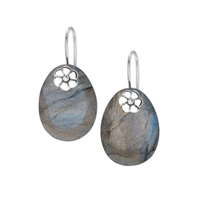 Labradorite Flower Drop Earrings