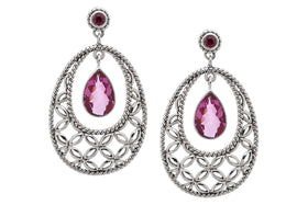 Pink Quartz Drop Earrings