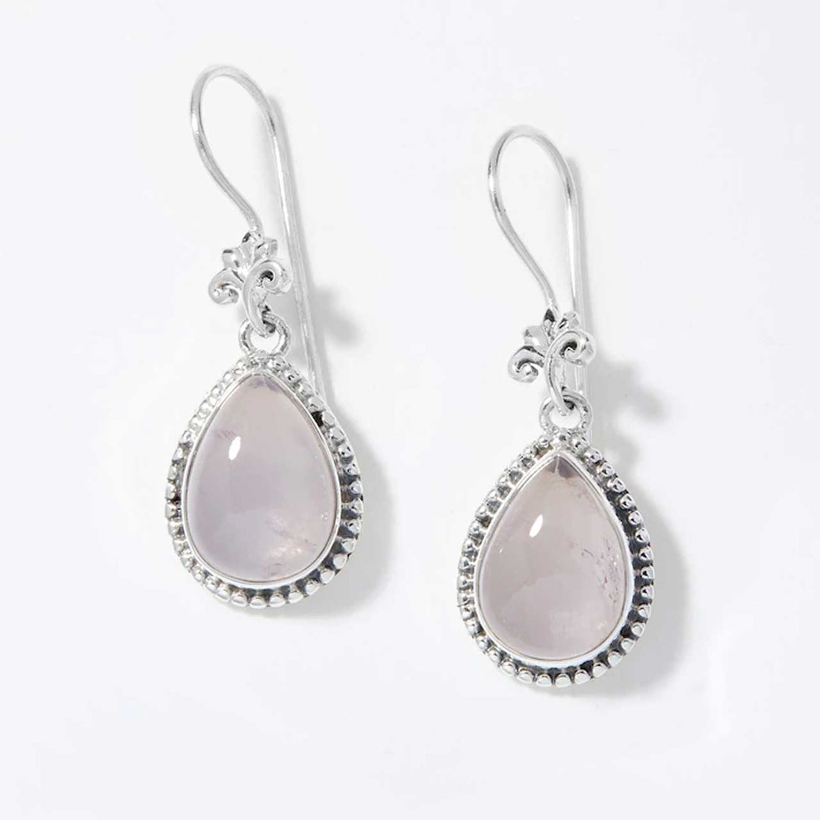 Rose Quartz Teardrop Earrings