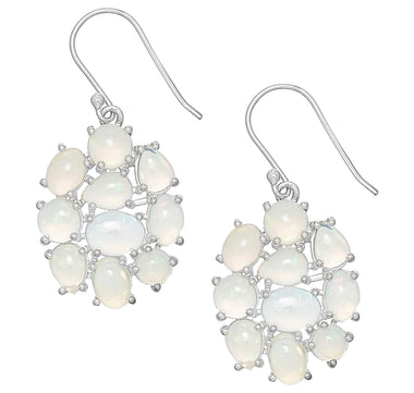 Sterling Silver Opal Earrings