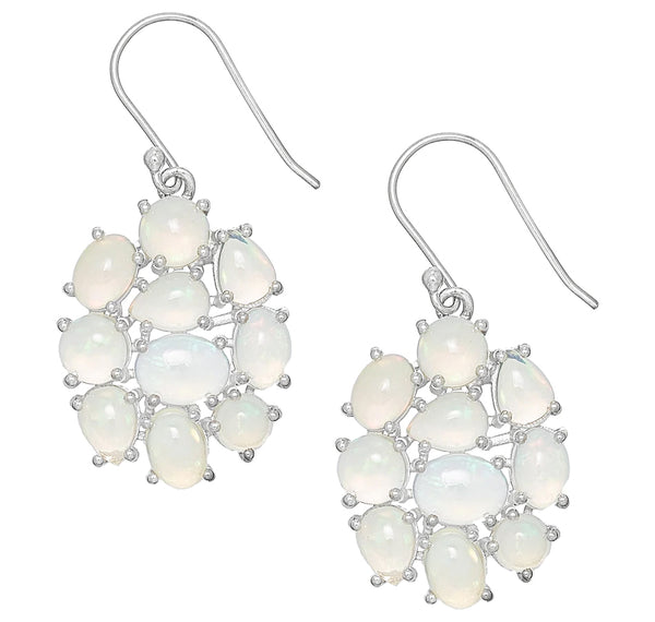 Sterling Silver Opal Earrings