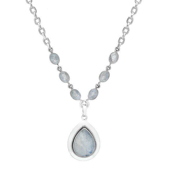 Rainbow Moonstone Enhancer Pendant & Gemstone Necklace